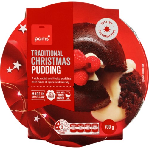 Pams Fruit Christmas Pudding, a festive fruit pudding for Christmas celebrations