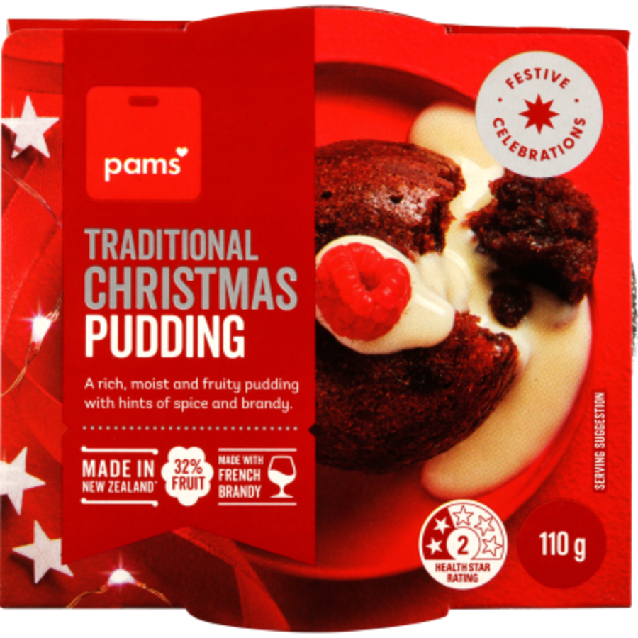 Pams Fruit Christmas Pudding, a festive fruit pudding for Christmas celebrations