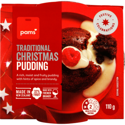 Pams Fruit Christmas Pudding, a festive fruit pudding for Christmas celebrations