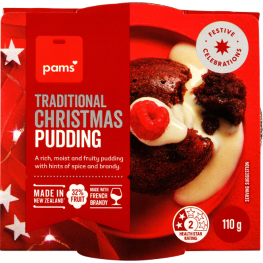 Pams Fruit Christmas Pudding, a festive fruit pudding for Christmas celebrations