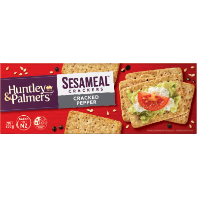 Huntley & Palmers Sesameal Cracked Pepper 200g