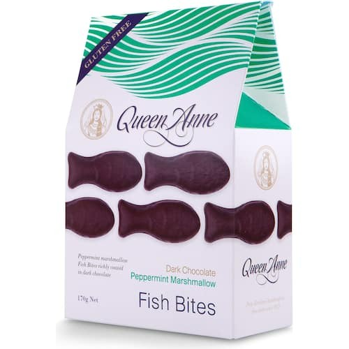 Queen Anne Fish Bites Chocolate Peppermint 170g