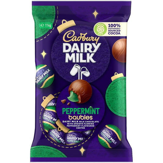 Cadbury Peppermint Baubles 114g