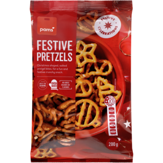 Pams Festive Pretzels 200g