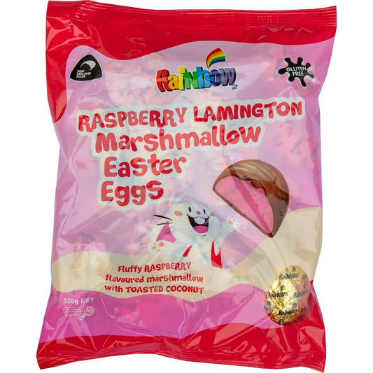 Rainbow Easter Eggs Raspberry Lamington 320g