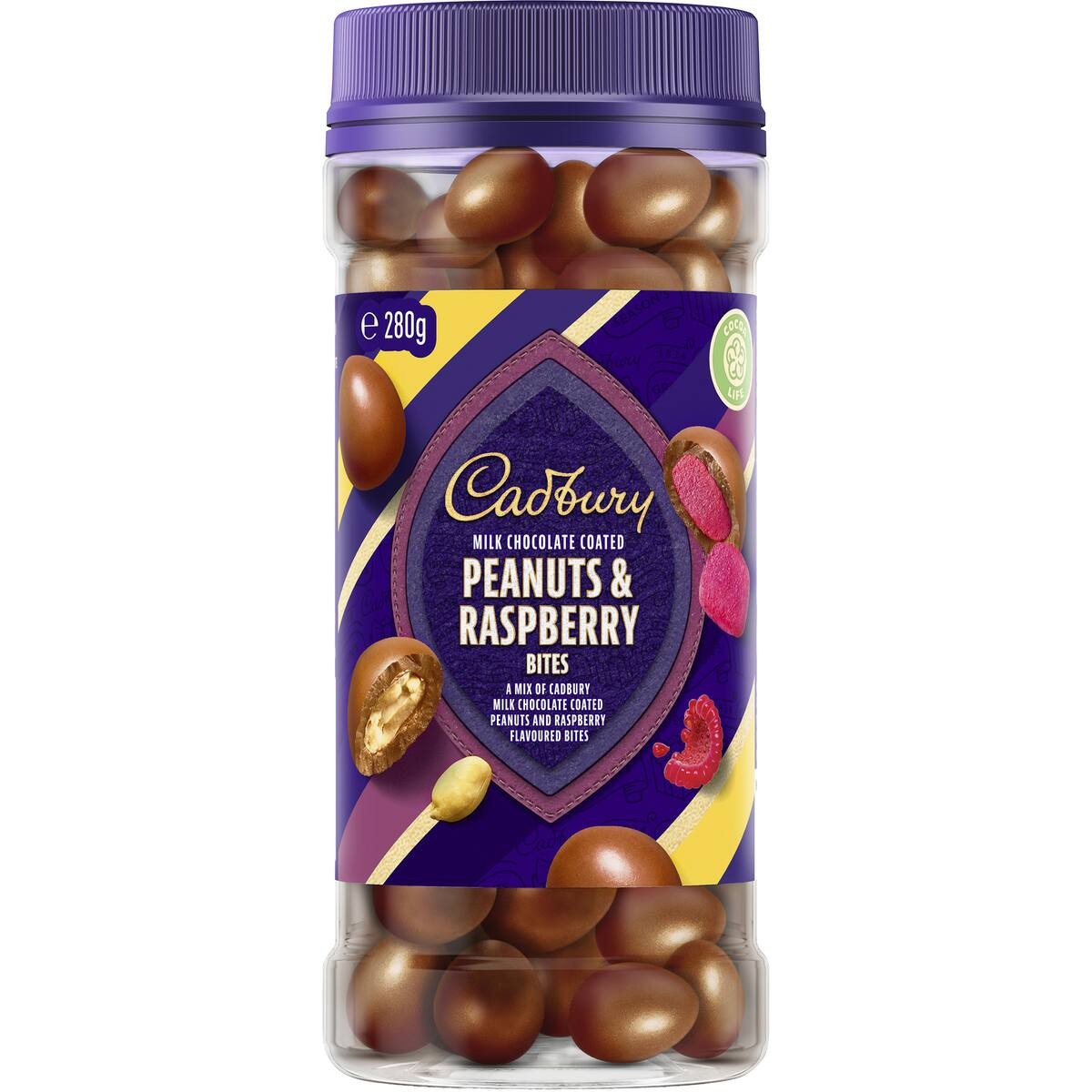 Cadbury Chocolate Coated Raspberry & Peanuts 280g
