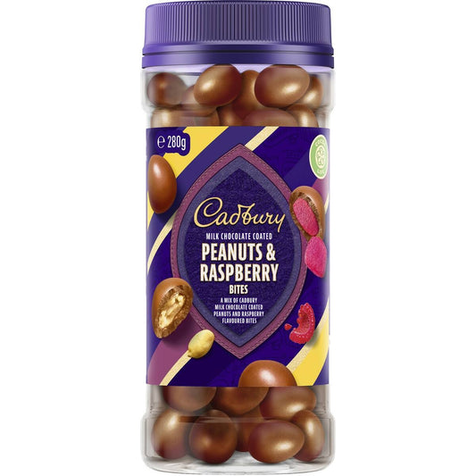 Cadbury Chocolate Coated Raspberry & Peanuts 280g
