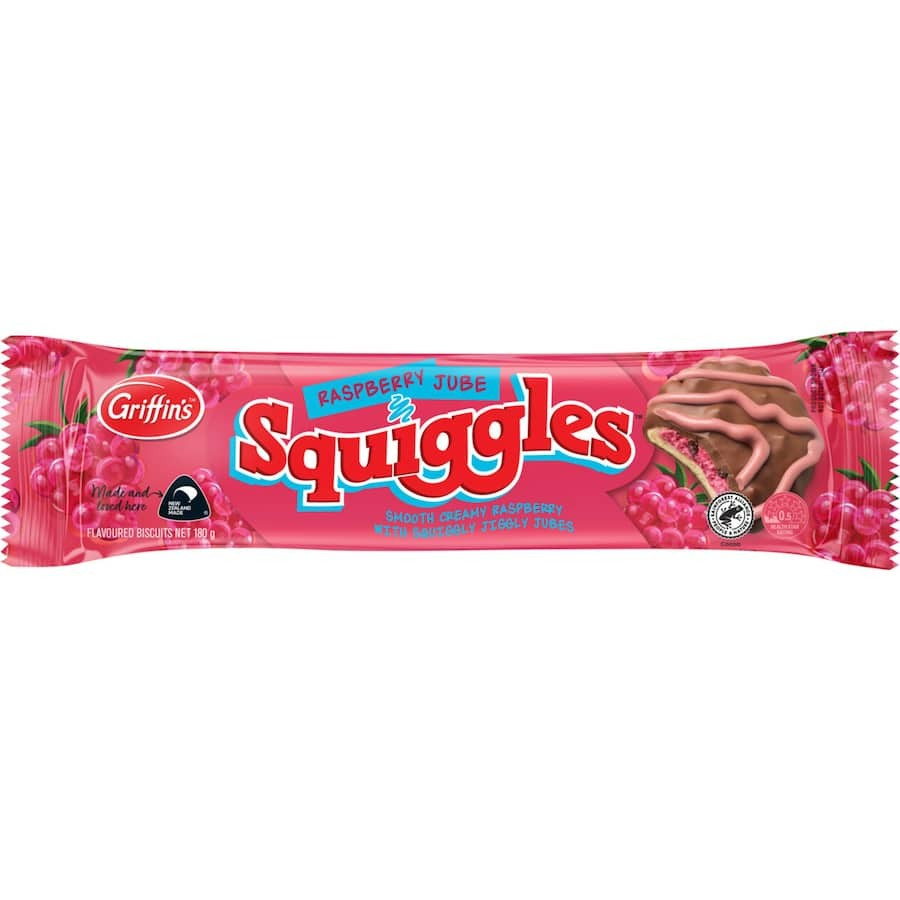 Griffins Squiggles Raspberry Jube 180g
