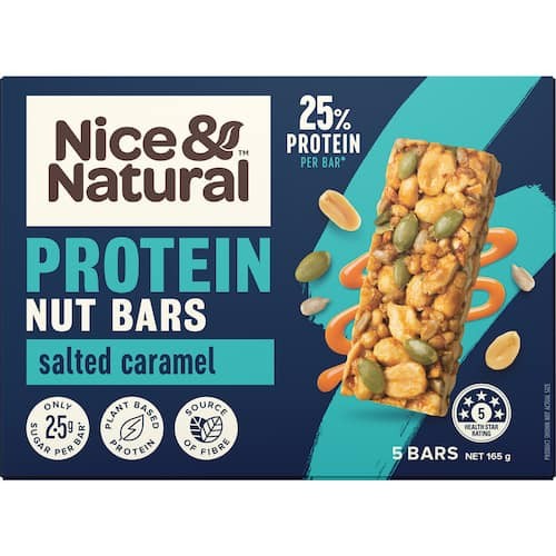 Nice & Natural Protein Bars 3 Super Seeds Salted Caramel 165g