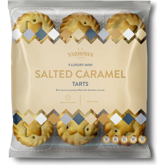 Yarrows Luxury Mini Salted Caramel Tarts 9pack