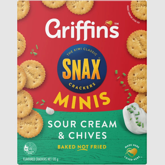 Griffins Snax Minis Sour Cream & Chives 135g