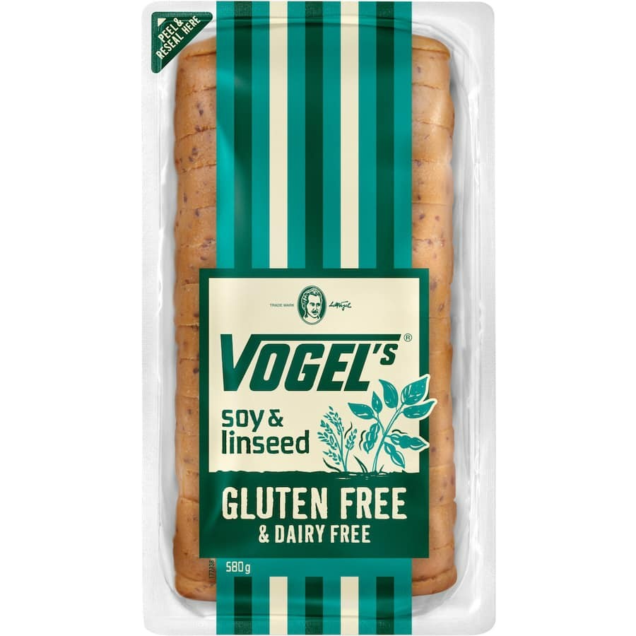Linseed Bread Rudolph Vogels Gluten Free Soy & Linseed Sliced Bread 580g – Kiwi Corner Dairy