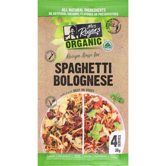 Mrs Rogers Recipe Base Spaghetti Bolognese 30g