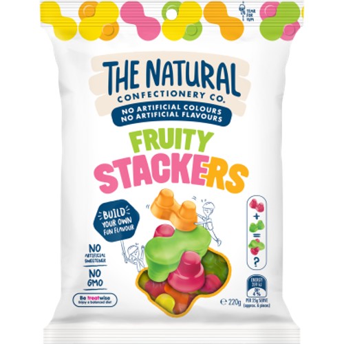 The Natural Confectionery Co Fruity Stackers 220g