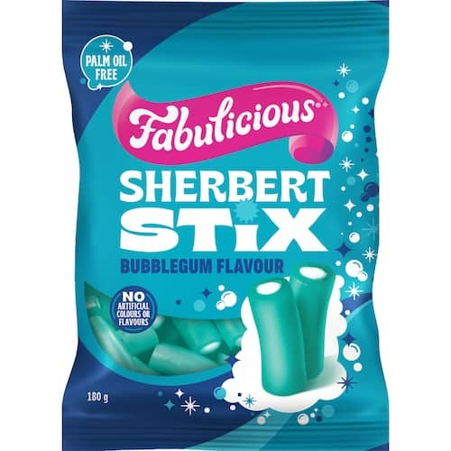 Fabulicious Sherbert Stix Bubblegum Flavour 180g