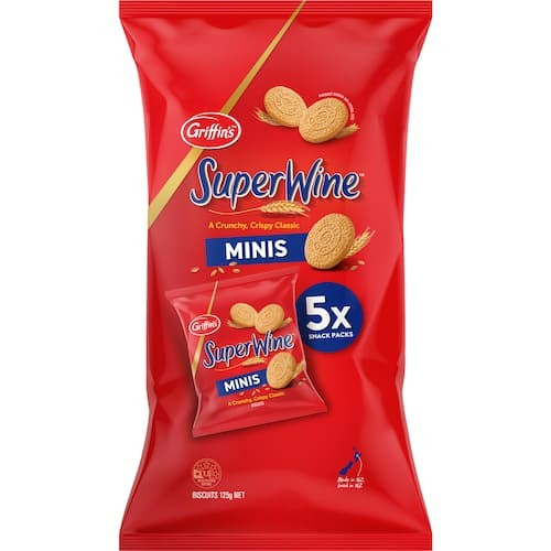 Griffins Super Wine Biscuits Minis Multipack 125g