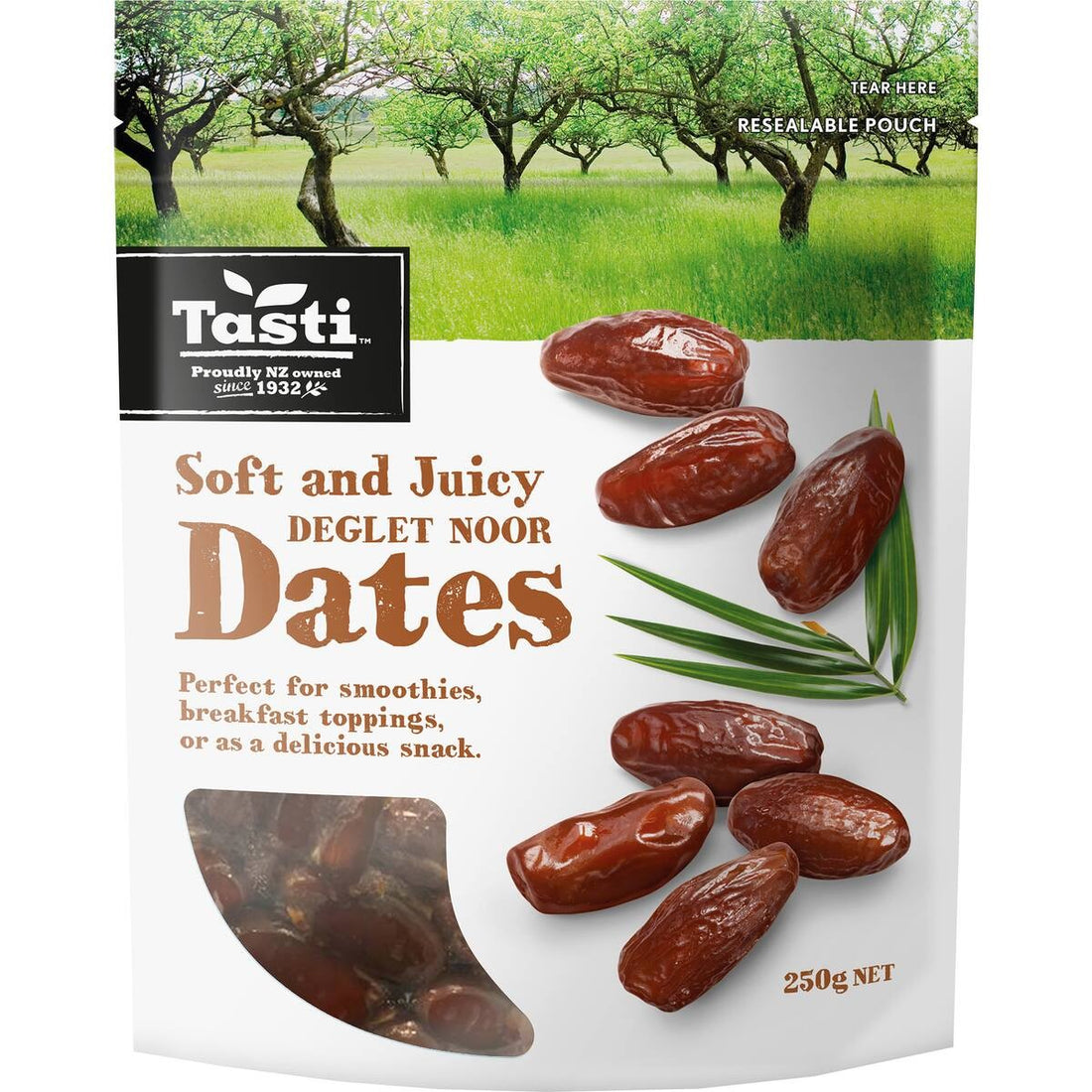 Kiwi Corner Dairy · Tasti Dates Soft & Juicy Deglet Noor 250g – NZ Grocery