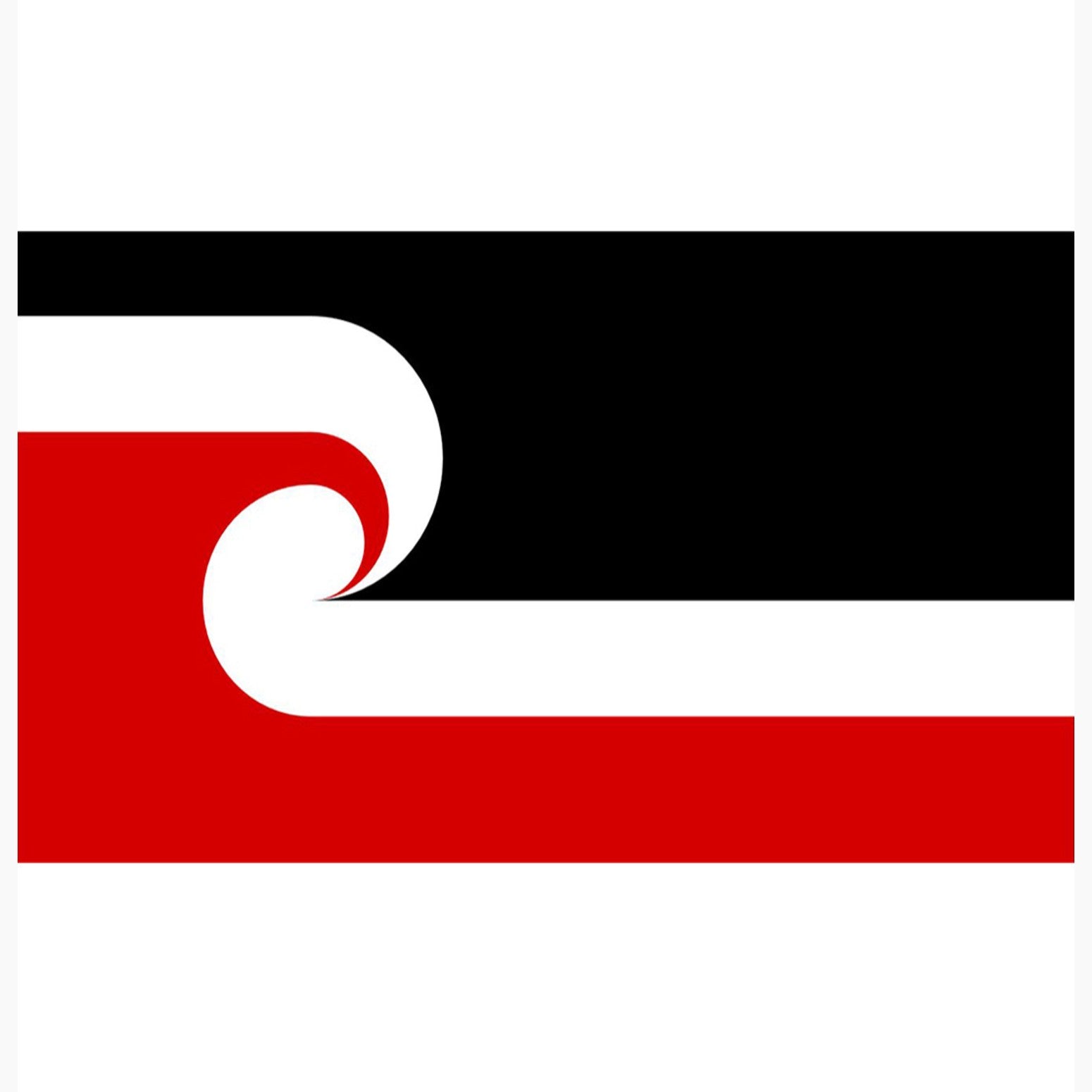 National Maori Tino Rangatiratanga flag measuring 90cm by 150cm featuring red black and white design.