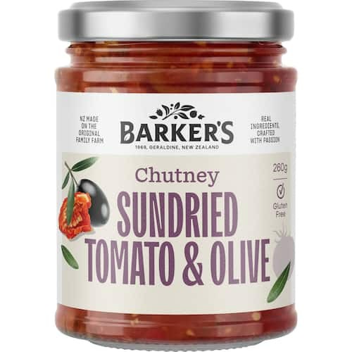 Barkers Sundried Tomato & Olive Chutney 260g