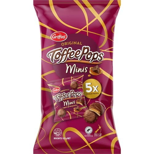 Griffins Toffee Pops Mini's Multipack 125g