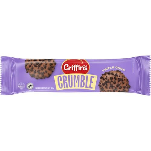 Griffins Cookies Crumble Triple Chocolate 165g Kiwi Corner Dairy