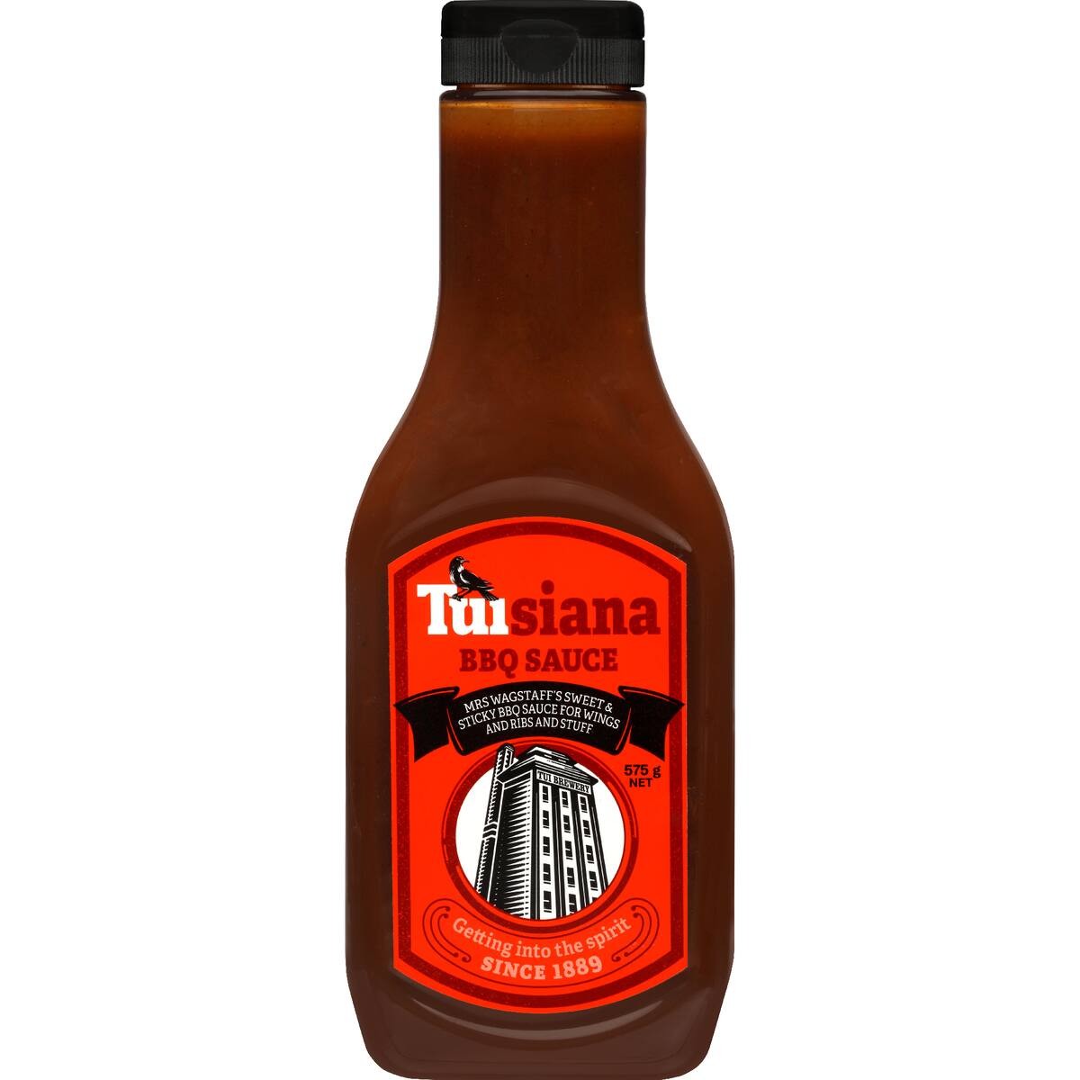 Tuisiana BBQ Sauce 585g bottle of authentic New Zealand tomato and beer infused barbecue sauce