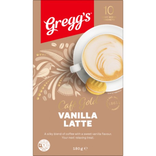Gregg's Cafe Gold Vanilla Latte 10 x 18g