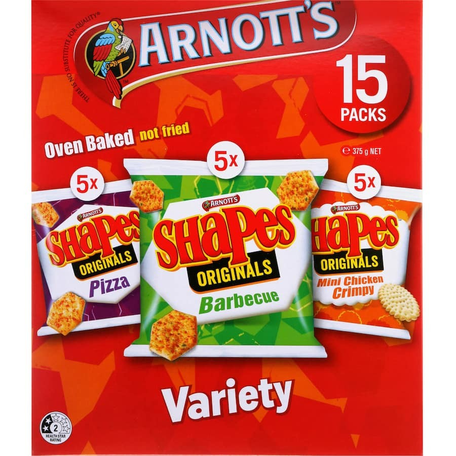 Arnotts Shapes Multipack Variety 375g