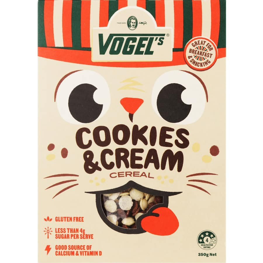 Vogels Cereal Cookies & Cream Gluten Free 350g