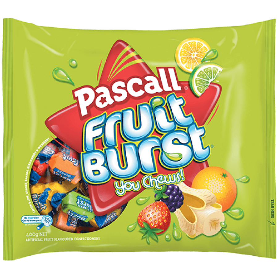 Pascall Fruit Bursts Jumbo Bag 400g