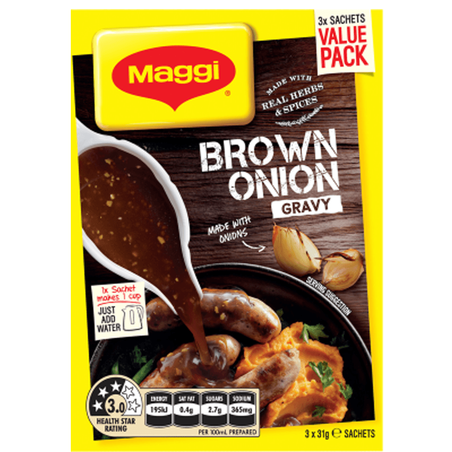 Maggi Gravy Mix Brown Onion 3pk