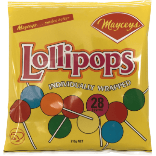 Mayceys Lollipops 28 Pack 210g