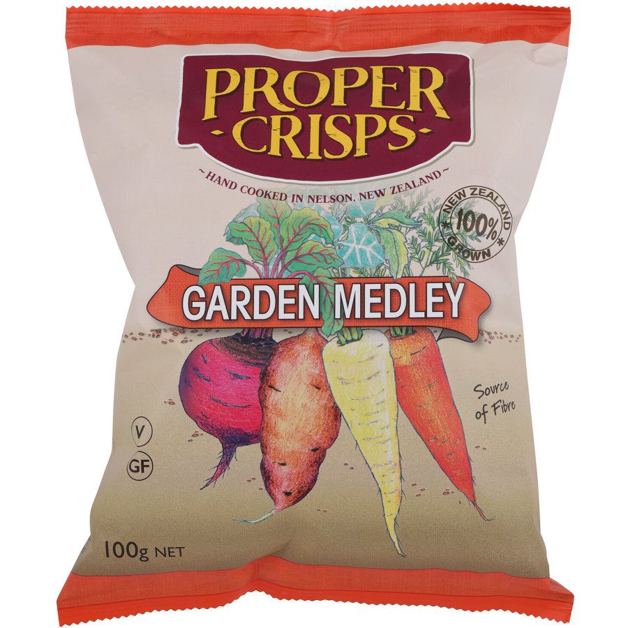 Proper Crisps Garden Medley 100g