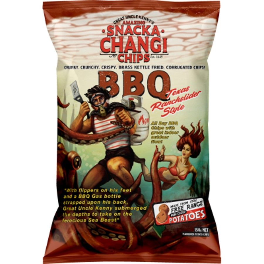 Snackachangi Potato Chips BBQ 150g Kiwi Corner Dairy
