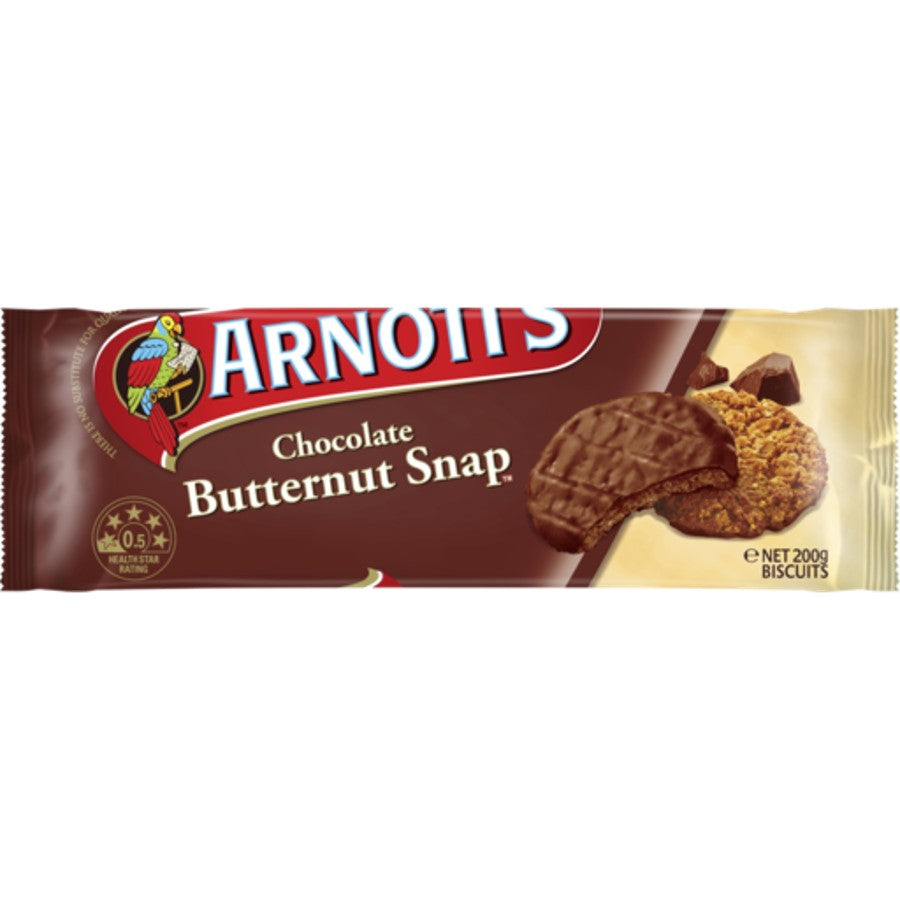 Arnotts Chocolate Biscuits Butternut Snap 200g