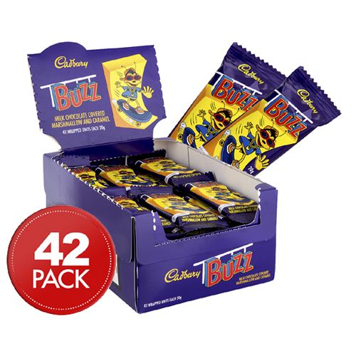Cadbury Buzz Bar Buy The Box (42 individually wrapped)