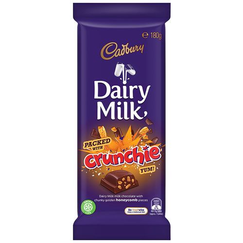 Cadbury Chocolate Block Packed With Crunchie 180g