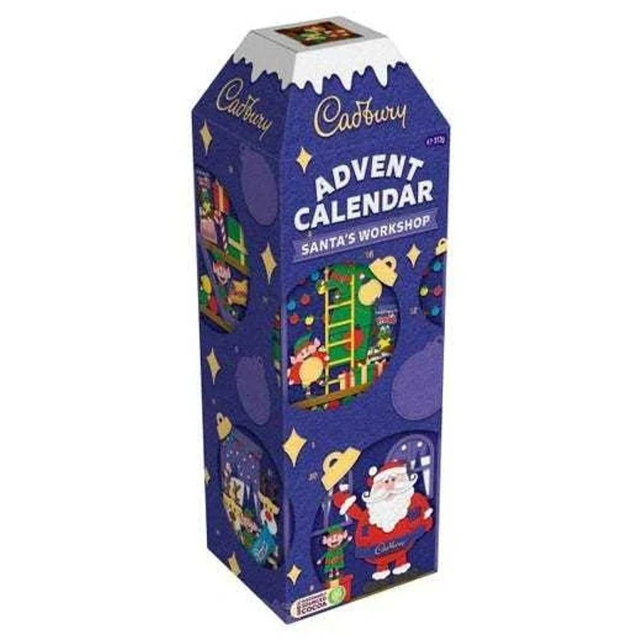 Cadbury Santa's Workshop 3D Christmas Advent Calendar 312g with 24 individually wrapped assorted chocolates
