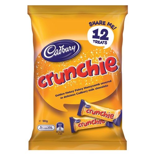 Cadbury Chocolate Bar Share Pack Crunchie 12pk 180g
