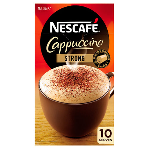 Nescafe Coffee Mix Strong Cappuccino 180g box 10 sachets