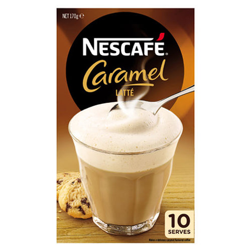 Nescafe Coffee Mix Caramel Latte 170g box 10 sachets