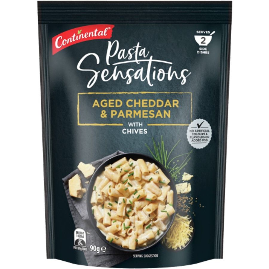 Continental Pasta & Sauce Aged Cheddar Parmesan & Chives 90g