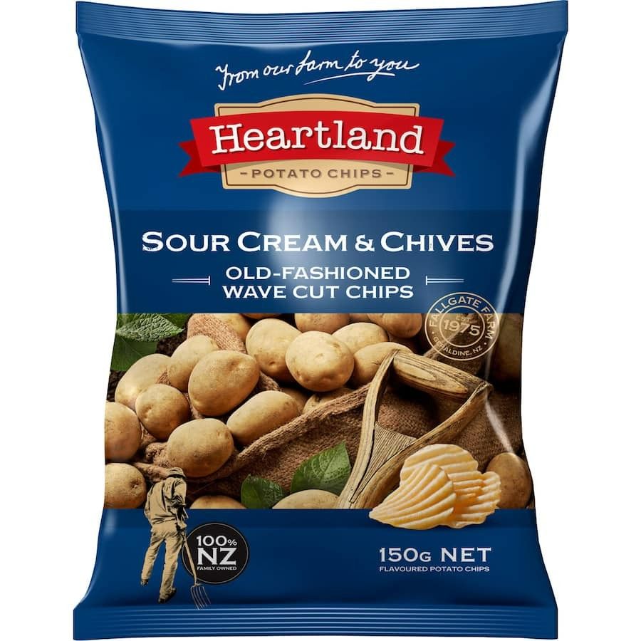 Heartland Potato Chips Sour Cream & Chives 150g