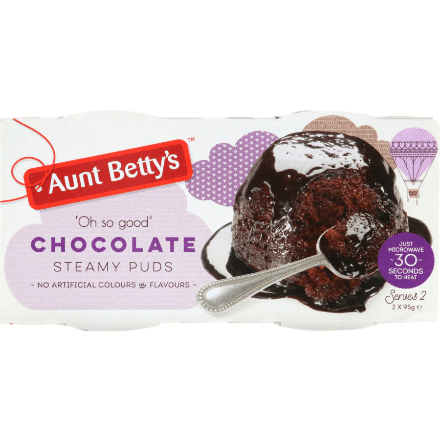 Aunt Bettys Steamed Pudding Chocolate 2 X 95G