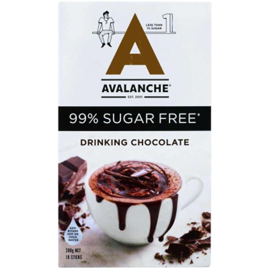 Avalanche Drinking Chocolate 99% Sugar Free Sticks 200g