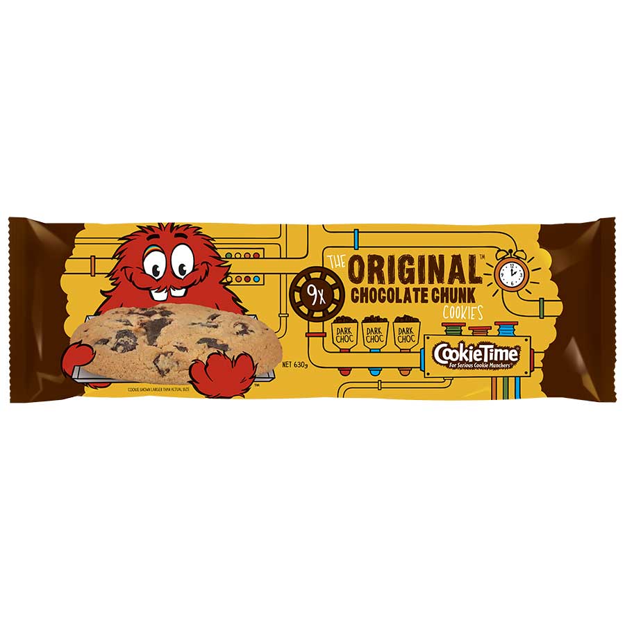 Cookie Time Original Chocolate Chunk Cookie 70g individually wrapped with large chocolate pieces