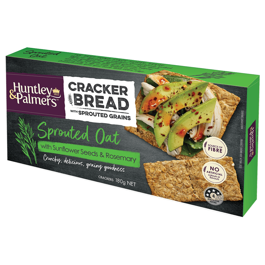 Huntley & Palmers Cracker Bread Sprouted Oats 180g