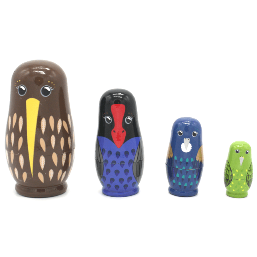 NZ Nesting Dolls New Zealand Birds Kiwi Corner Dairy