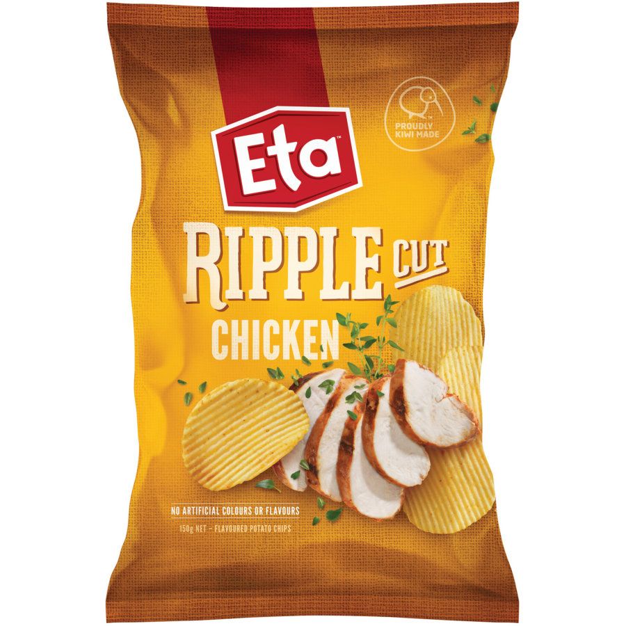 Eta Ripple Cut Chips Chicken 150g