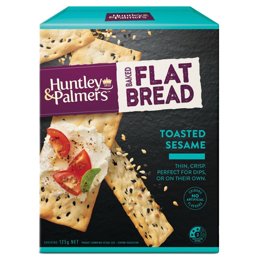 Huntley & Palmers Flat Bread Toasted Sesame 125g